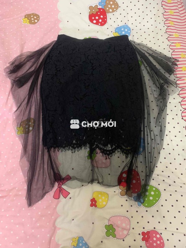 Chân váy Topshop ren lưới size L giá 100k freeship