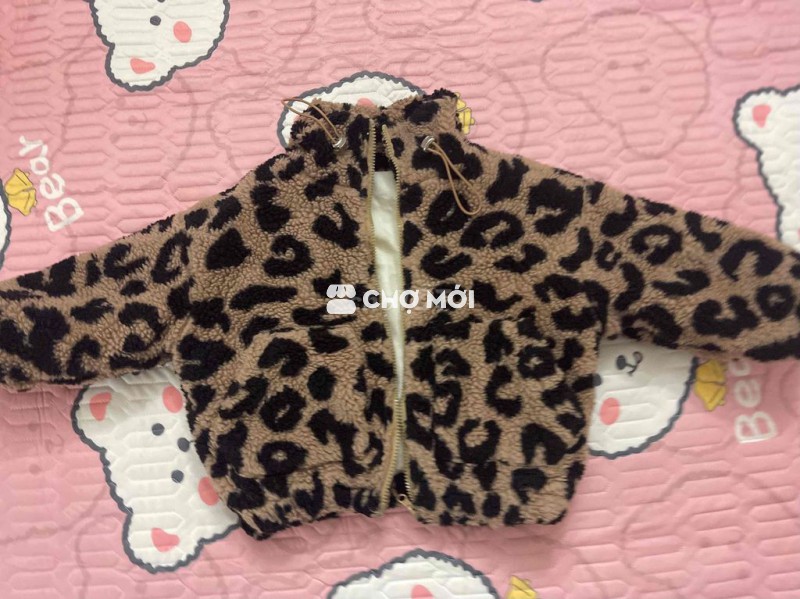 Áo khoác trẻ em lông da báo