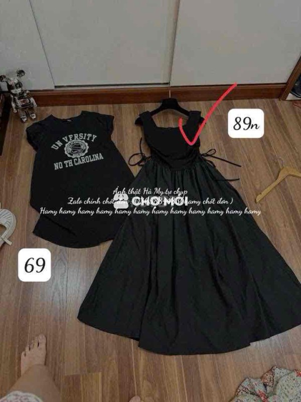 Đầm thun đen dài hotgirl