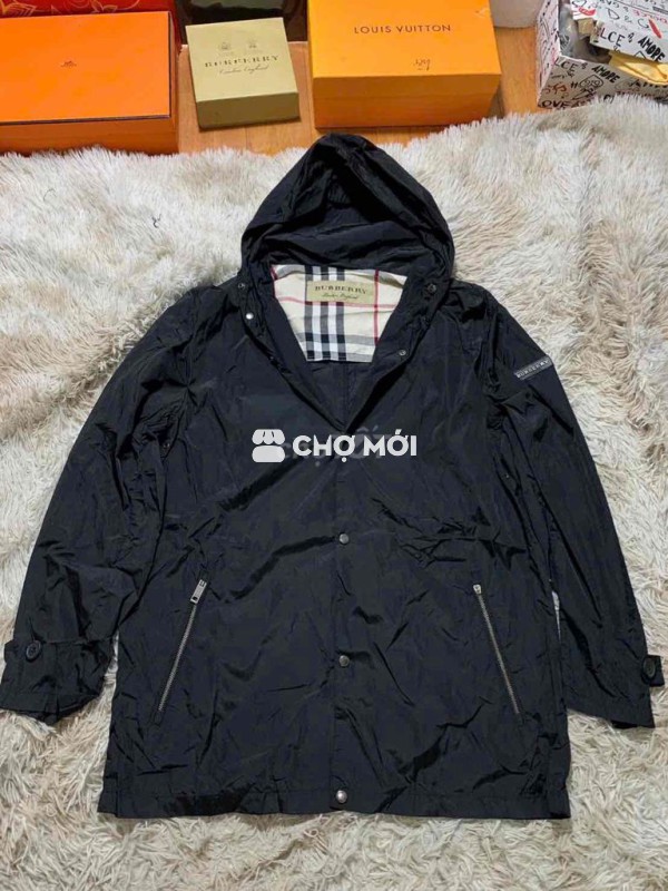 Áo khoác parka nam Burberry vải dù 2XL