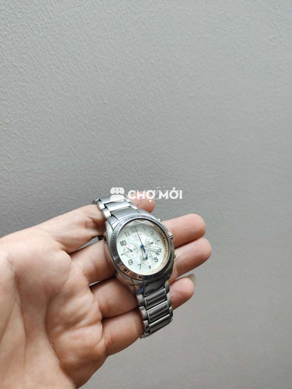 Đồng hồ Casio Chronograph Nam Bạc 42mm