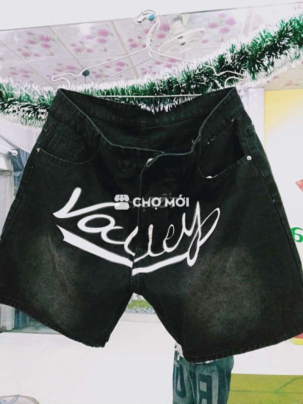 Quần short nam vải đen size 35,36