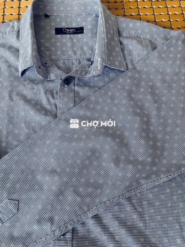 Áo sơ mi Owen Nam size 40 Xám trắng