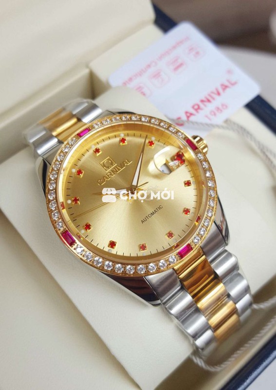 Đồng Hồ Cực Sang Carnival President Cọc Số Ruby Đỏ