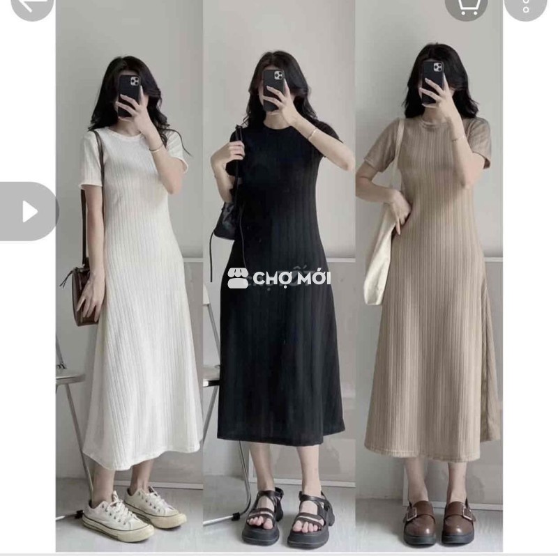 Váy Nhung tăm dáng dài Nữ Mới nguyên