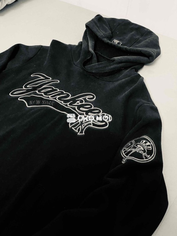 Áo hoodie MLB  Vải dày Đen Chính Hãng