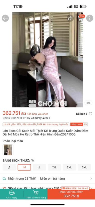 Sườn xám Nữ Retro size M