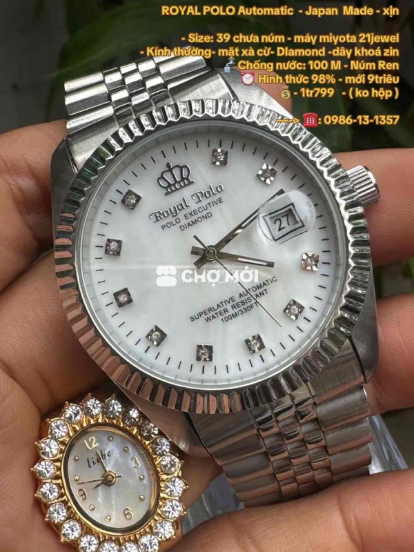 Đồng hồ Royal Polo Nam Thép Bạc