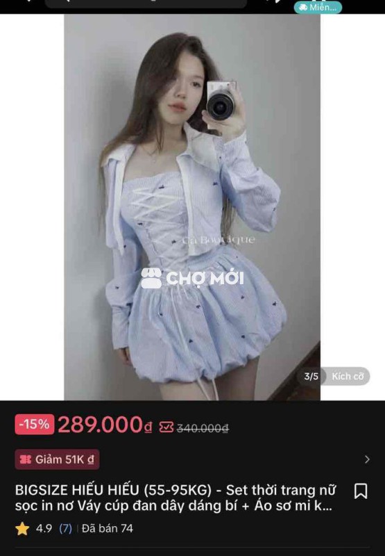 Set váy áo sơ mi nữ