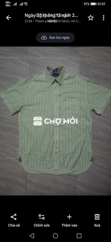 Áo sơmi Tommy Hilfiger GreenClassic Sọc U.S form L