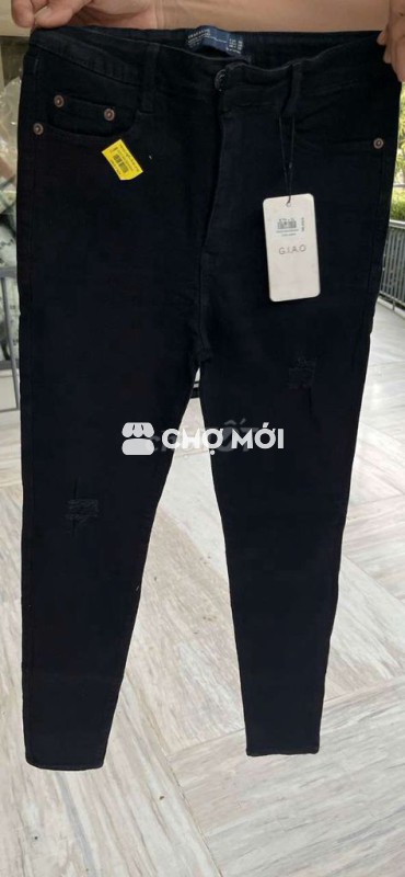 Quần jean nam vải jean đen
