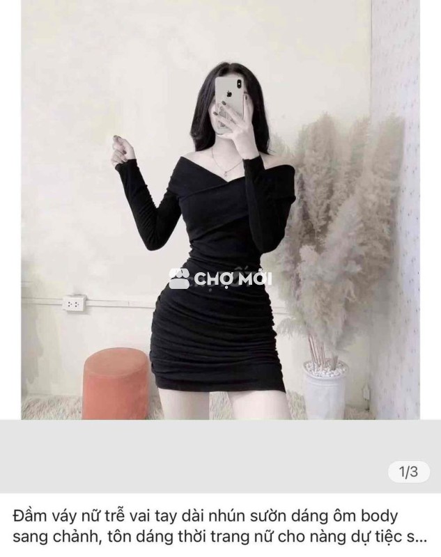 Đầm body nữ Freesize Đen