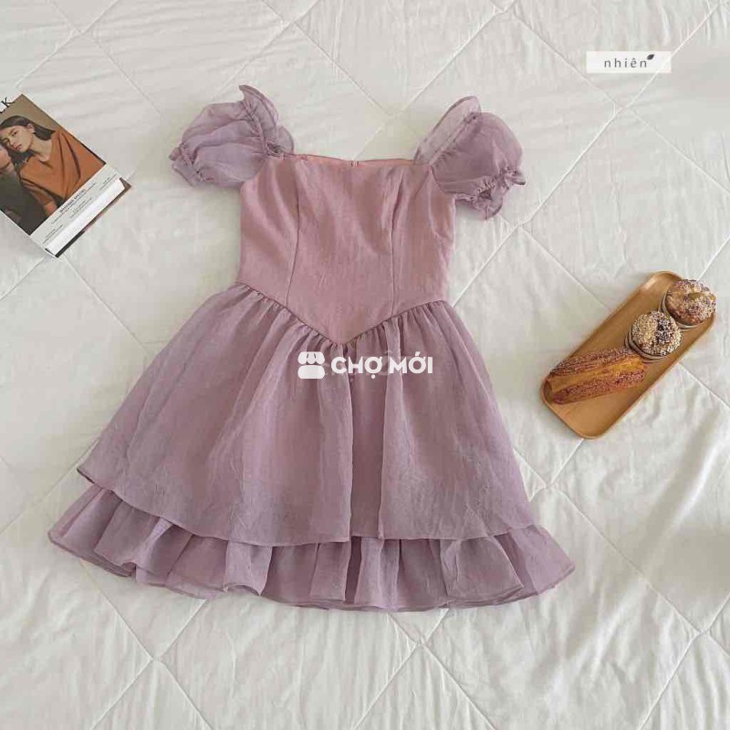 Đầm Nữ Tím nhạt size S Mới 100%