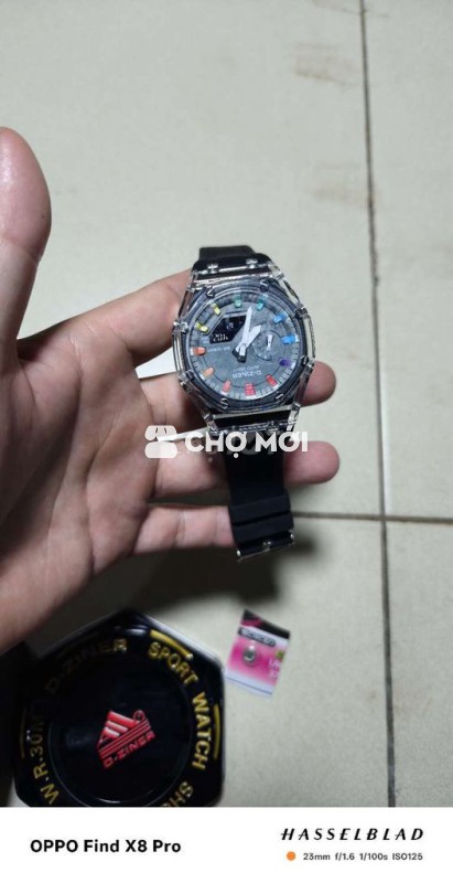 Đồng hồ D-Ziner Nam Đen Nhựa