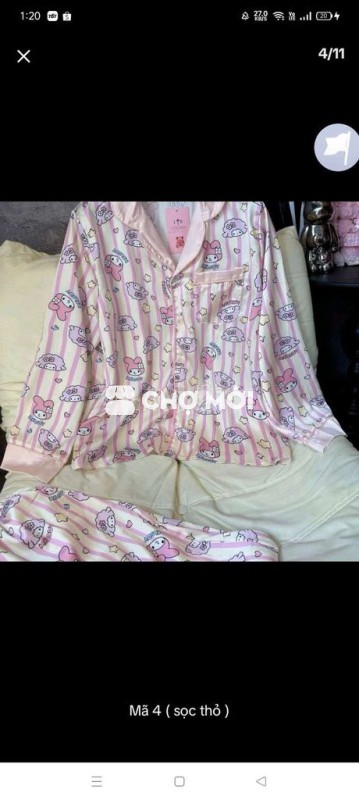 Đồ ngủ nữ latin sọc thỏ