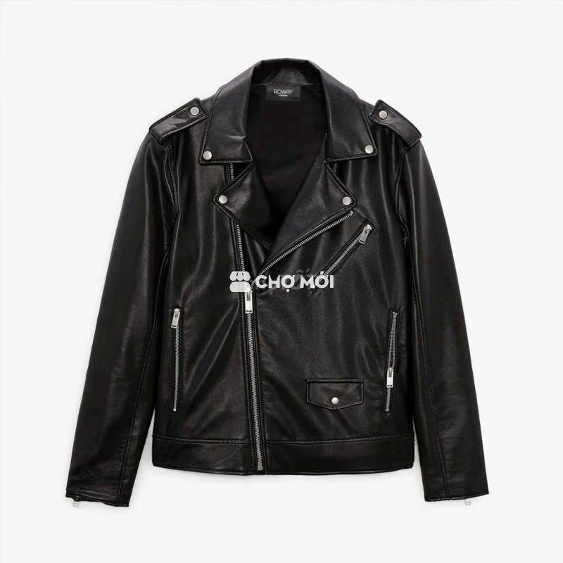 Áo khoác biker nam Da PU size M