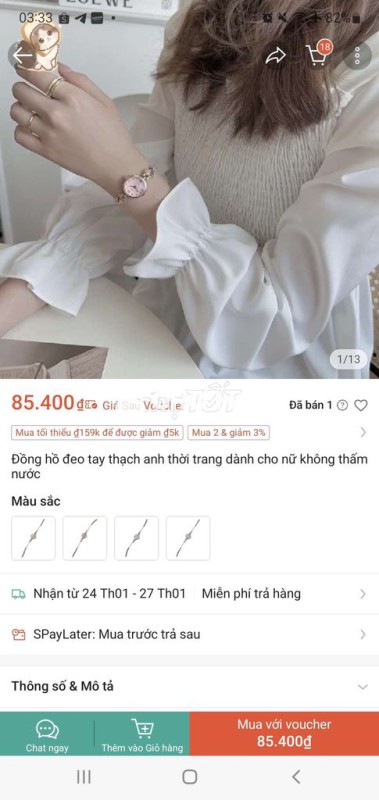 Đồng hồ đeo tay nữ Thạch anh