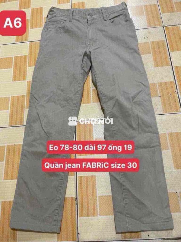 Quần jean nam FABRiC size 30 Xám