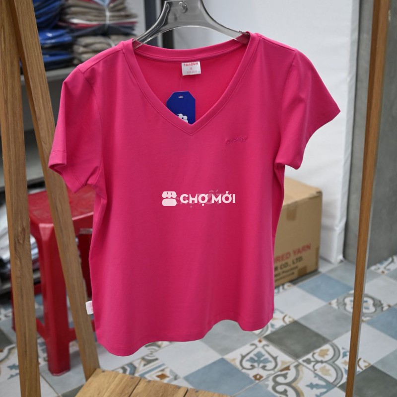 Áo thun nữ cotton 4 chiều màu hồng sen