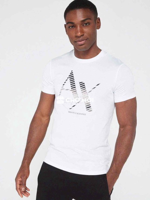 Áo thun Armani Exchange Nam Trắng size L 75-85kg