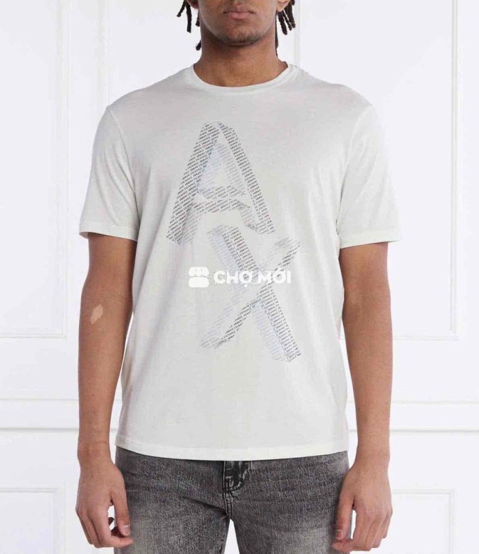 Áo thun A.X nam size L Trắng chính hãng