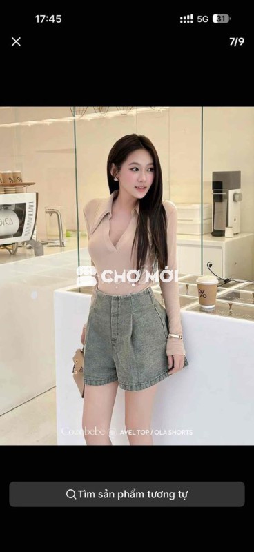 Áo Cocobebe Nữ Vải màu Be