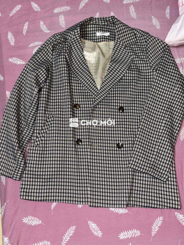 Áo blazer nữ vải caro