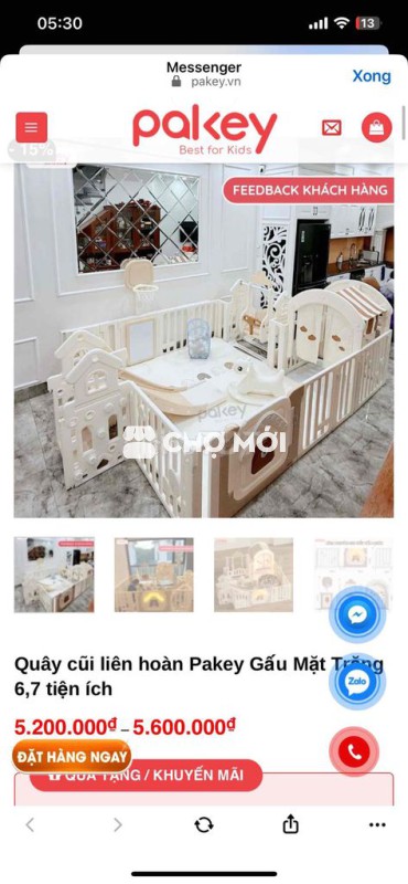 Cũi trẻ em Pakey Nhựa Kem