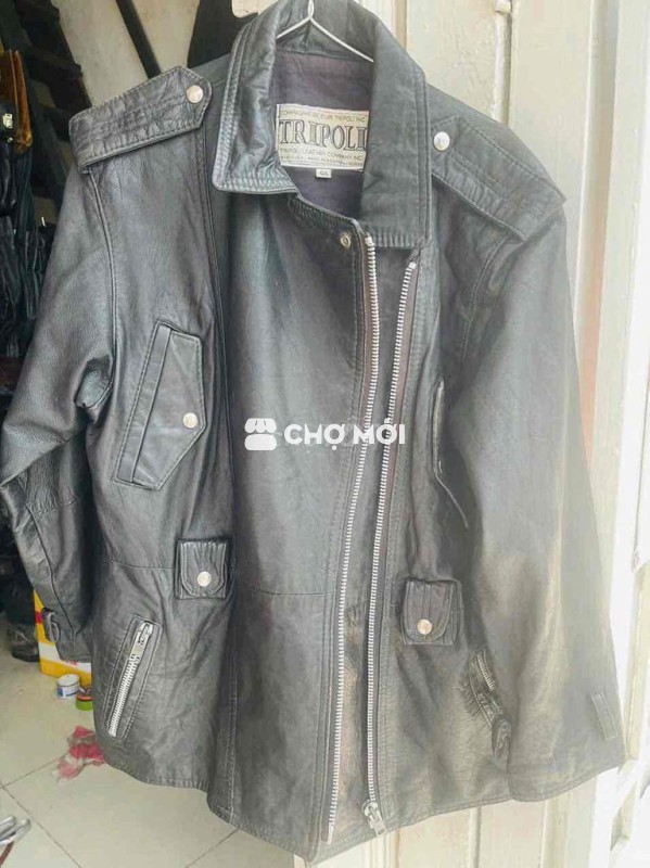 Áo khoác da nam Tripoli size L Đen, 380k