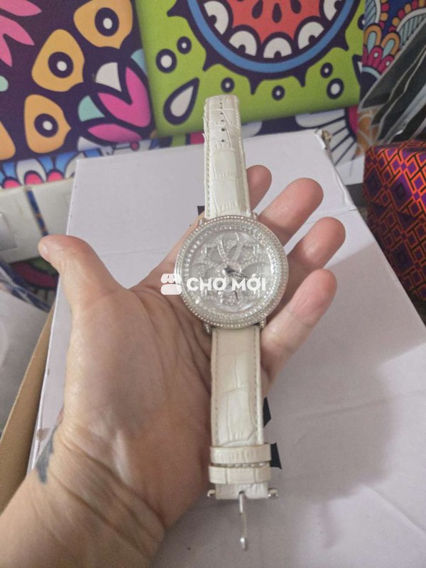 Đồng hồ Anne Cogvine Nữ Pha lê Trắng 40mm