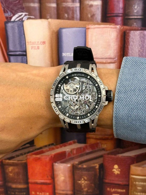 Đồng hồ OBLVLO Nam 47.5mm Đen