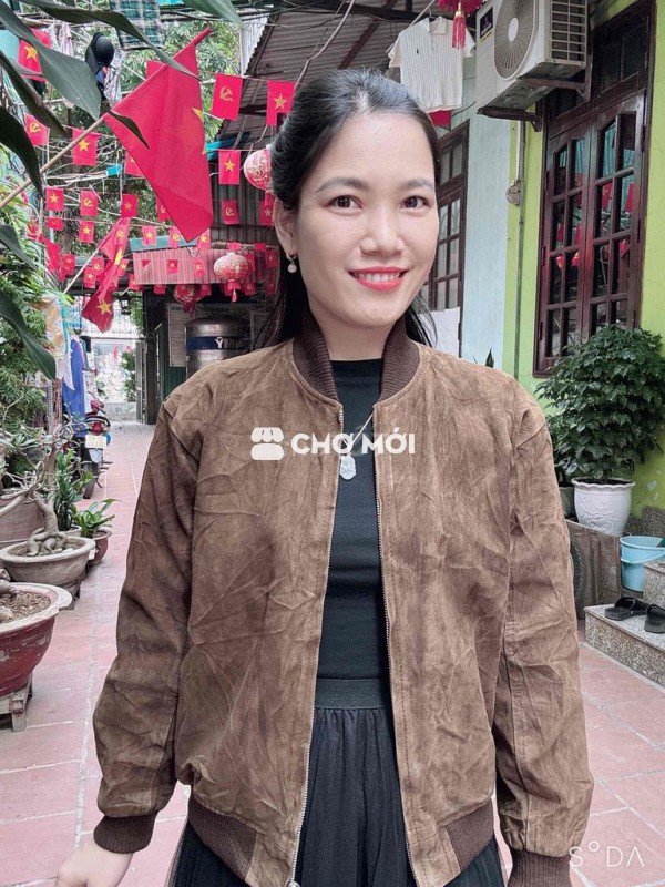 Áo khoác Bomber DE LUXE Nữ Da lộn