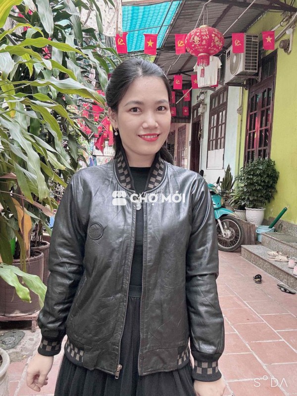 Áo khoác Bomber Unisex Da thật