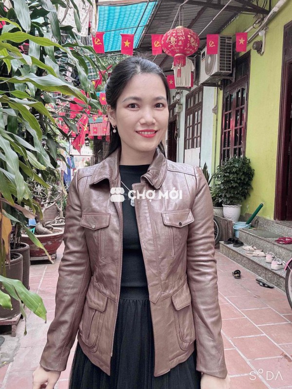 Áo khoác da nữ da thật size S, M