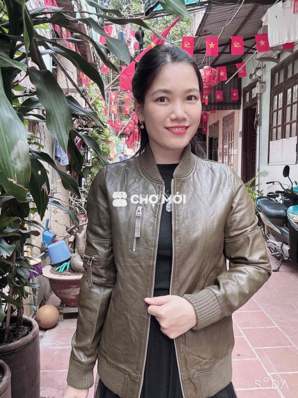 Áo khoác bomber STEVEYONI Da thật