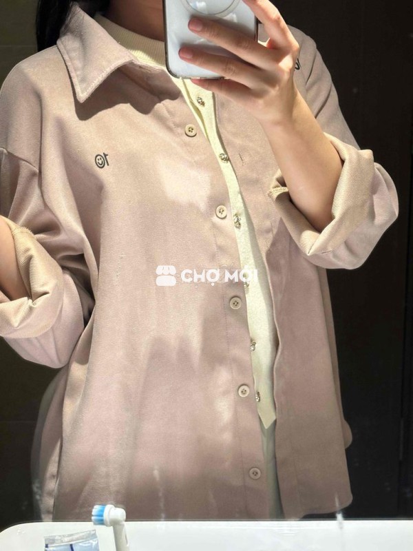 Áo sơ mi Jemcloset Nữ Hồng nhạt