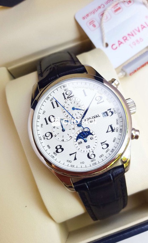 Đồng Hồ 6 Kim Thép 316L Máy Cơ Hàng Hiệu Carnival
