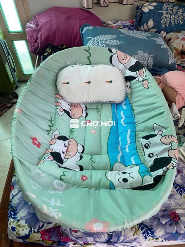 Nôi trẻ em Vải mềm mại Xanh lá