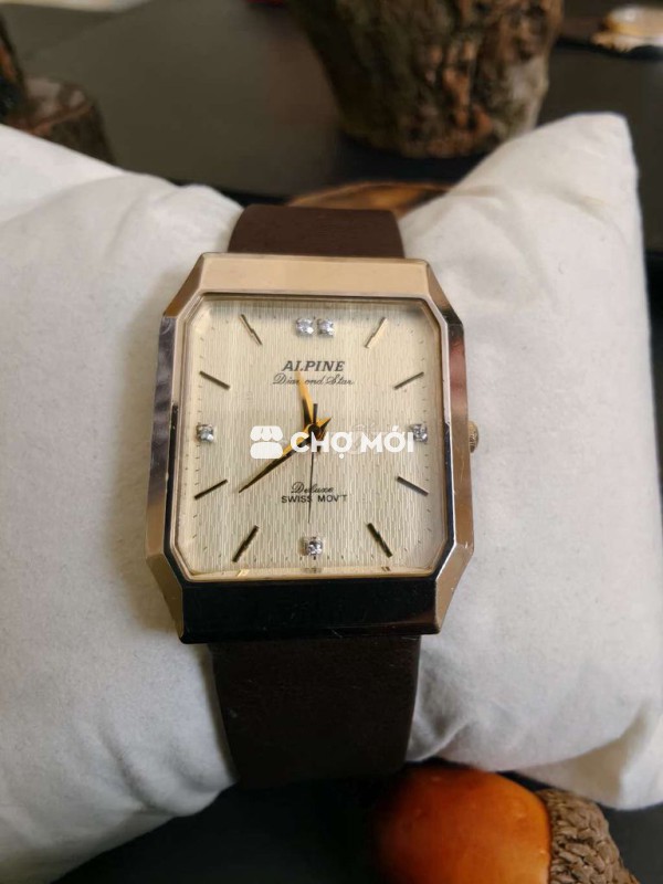 Đồng hồ Alpine nam dây da bò