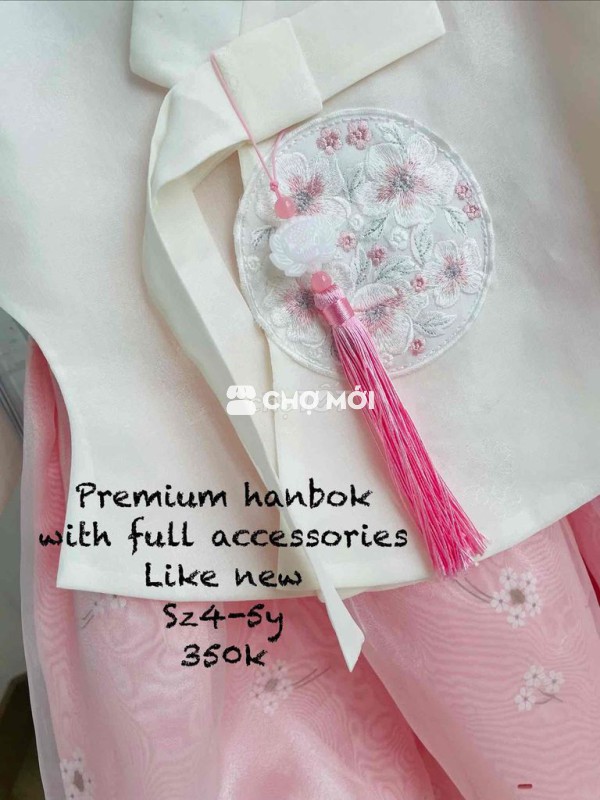 Hanbok bé gái đầy đủ phụ kiện