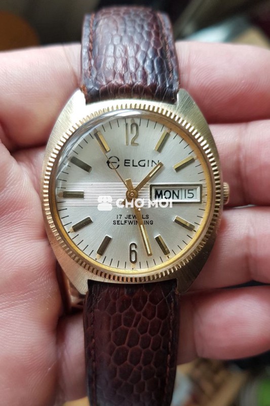 Đồng hồ ELGIN tự động mạ vàng 35.5mm Đức