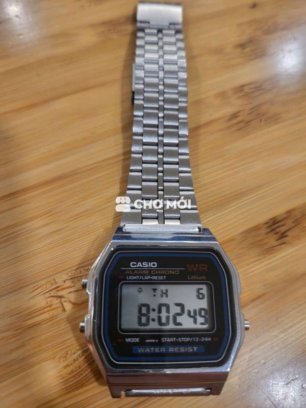 Đồng hồ điện tử casio A159W đen trắng