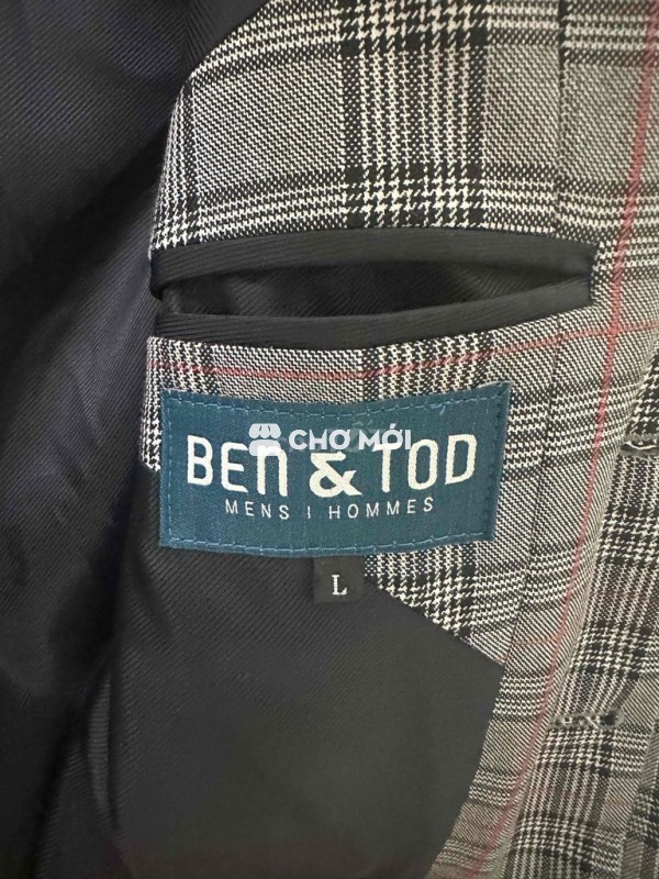 Áo vest nam BEN & TOD Caro Xám size L
