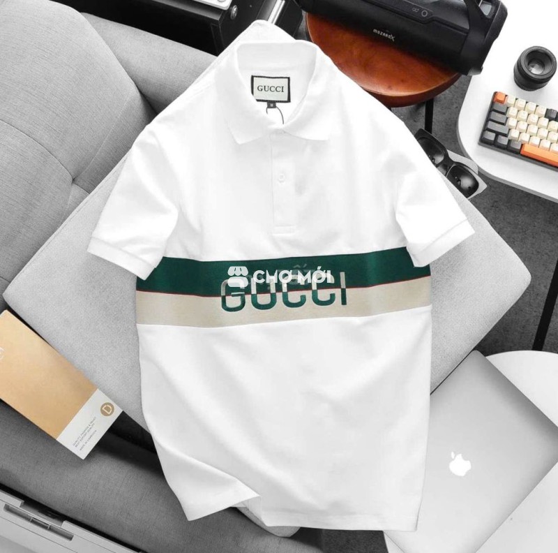 Gucci áo nam Cotton co giãn