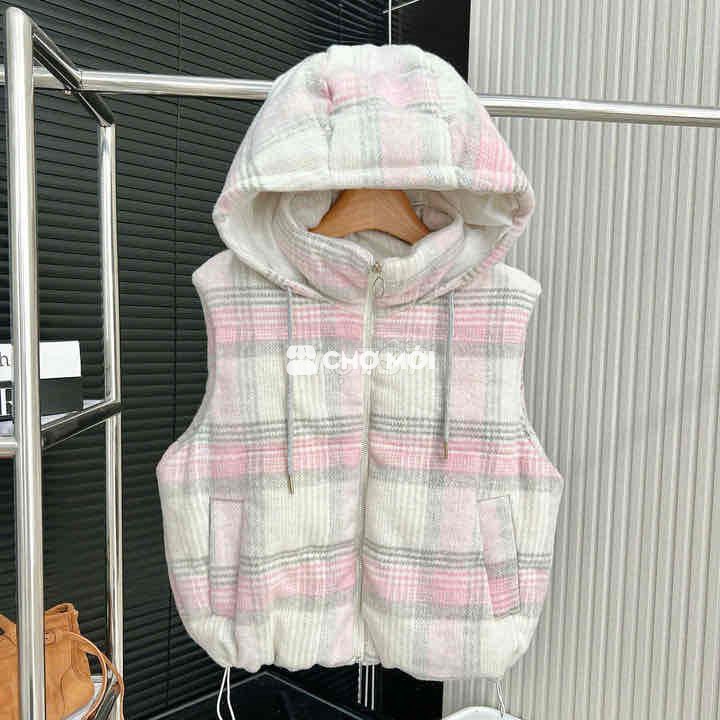 Áo gile nữ dạ kẻ