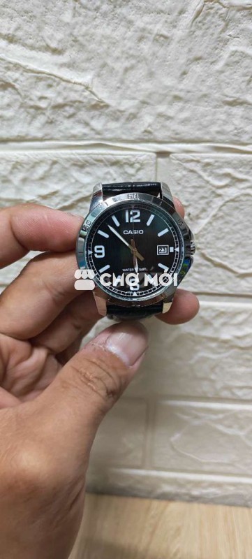 Đồng hồ Casio Nam Dây da Đen