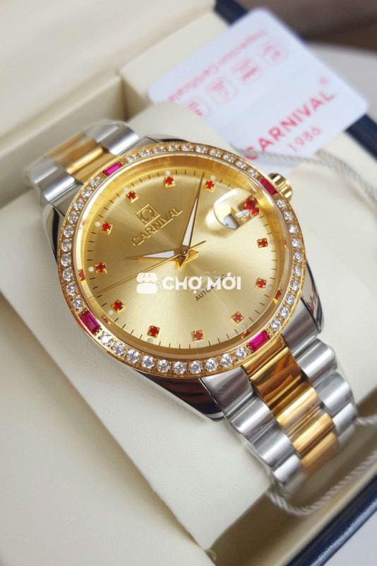 Đồng Hồ Cơ Đính Đá Moisanite Cực Sang & Đẳng Cấp