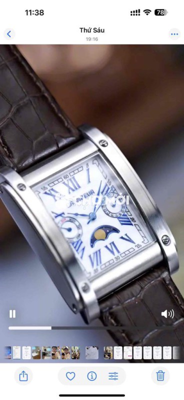 Đồng hồ Grandeur nam dây da