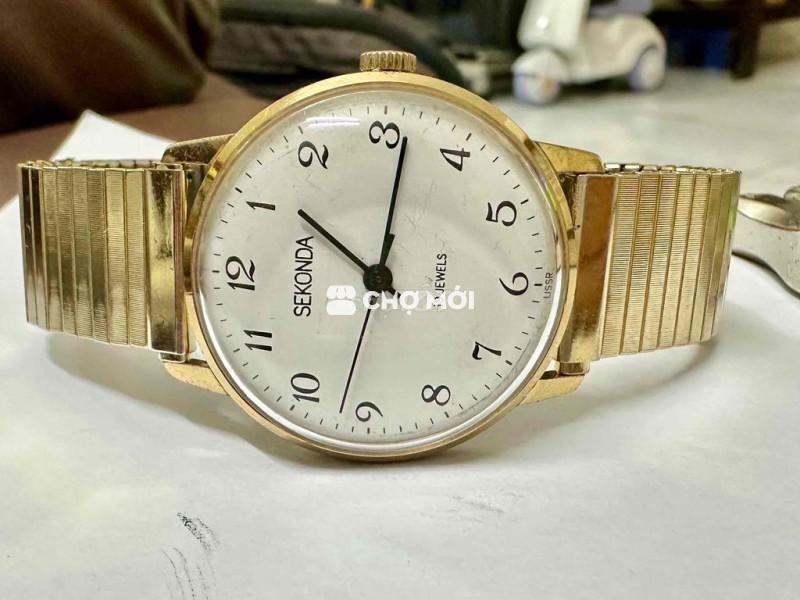 Vintage Sekonda AU10 34mm Cơ Cót tay