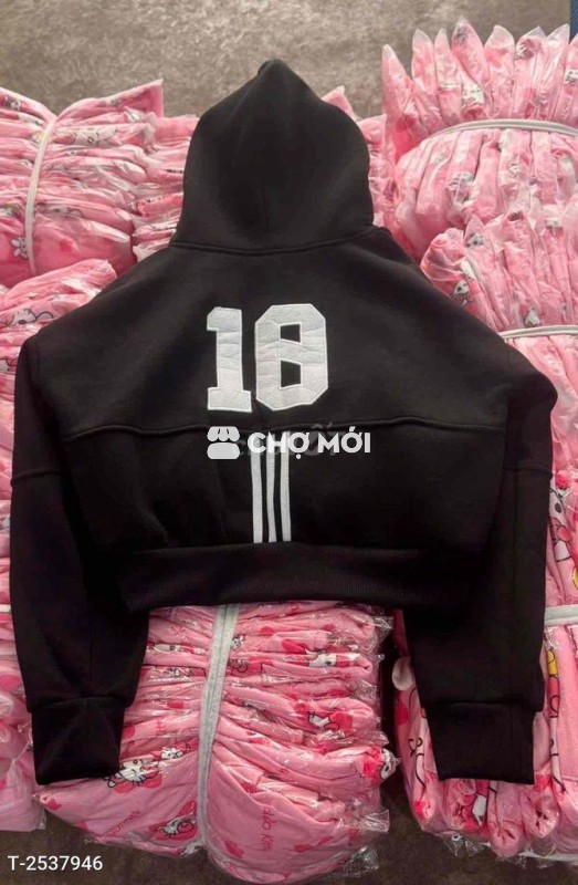 Áo khoác nữ Thun nỉ Đen